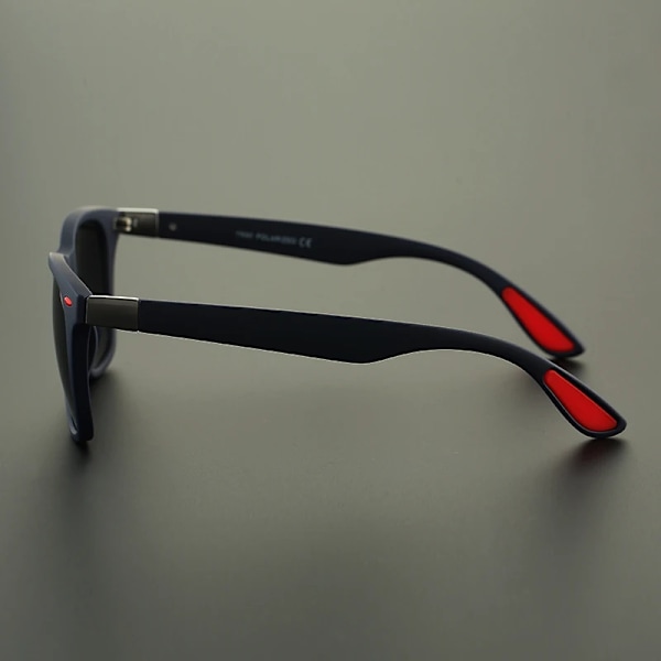 HDSUNFLY Män Polariserade Solglasögon Män Kvinnor Fyrkantiga Märke Designer Rays Driving Solglasögon Goggle UV400 Gafas De Sol 2020 Nyhet grey red black Package A