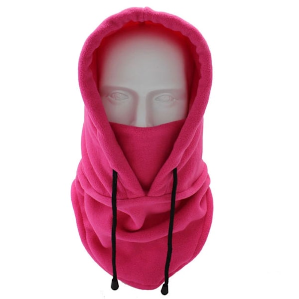 Vintervindtäta Vandringsmössor Män Varma Termiska Fleece Balaclava Ansiktsmössor Skidåkning Cykling Motorcykel Cykling Halsvärmare Hjälmhatt Rose Red