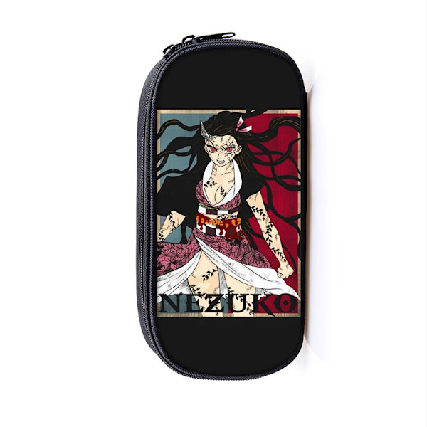Anime Demon Slayer Kimetsu No Yaiba Canvas Case Pennfodral Dragkedja Sminkväska Pen Brevpapper Väska catoon Pennlåda qbbguimie02