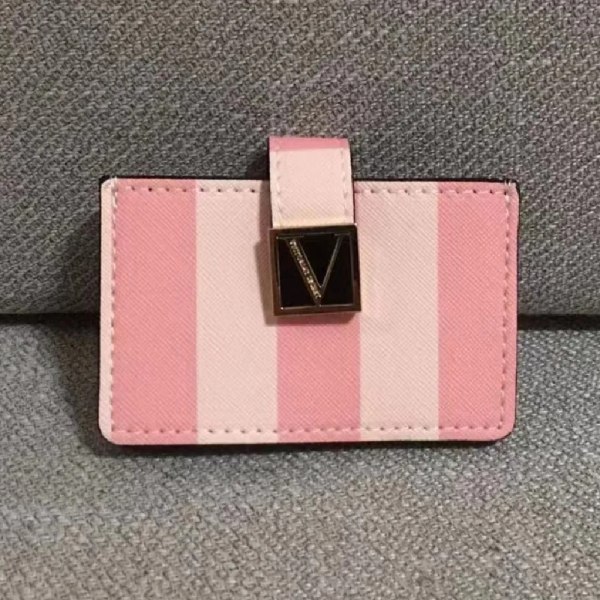 VS PINK Signature Dragspel Kreditkort Mynt Puse Plånbok Snap Card Hållare Dark Grey