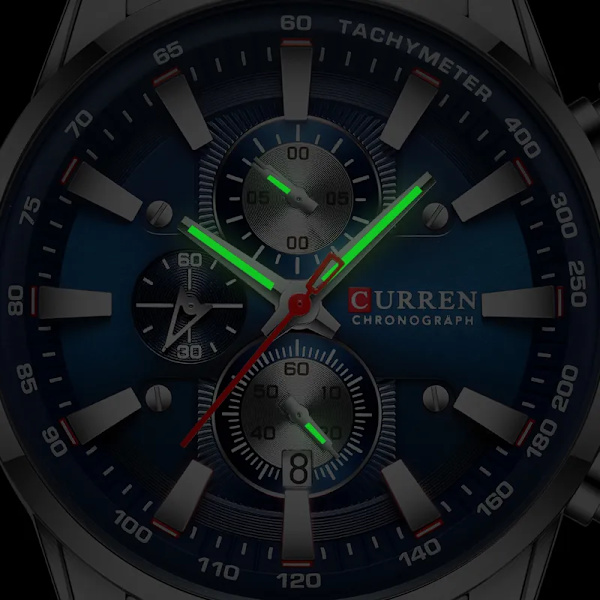 Nya klockor för män Topp lyxmärke CURREN Kvarts watch Sport Vattentät armbandsur Chronograph Date Relogio Masculino S BE Box
