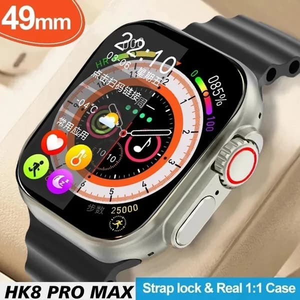 HK8 PRO MAX Älykello 49mm Series 8 2.12  \" Black AMOLED Screen 49mm