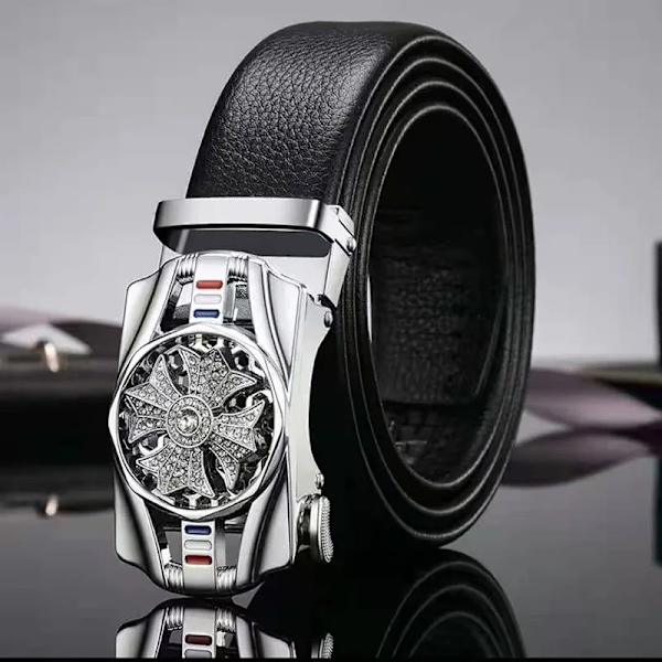 Märke Bälte Man Herrbälte Högkvalitativt Läder Man Designer Mode Legering Automatiska Spänne Bälten Midjeremmar för Herr Style 1 95CM