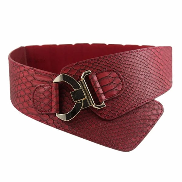 Korsett Breda bälten Pu-läder slimmade kroppsbälten för kvinnor Elastiska hög under byst Korsettbälten Midjerem Stretch A4