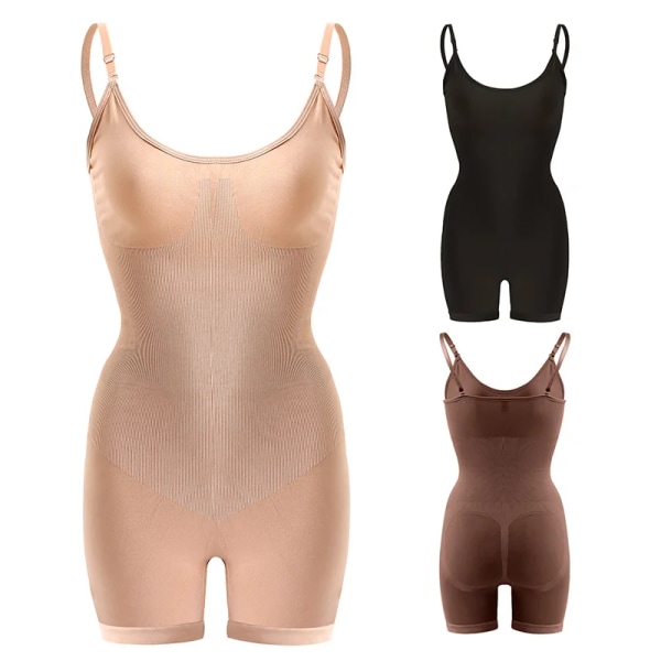 Sömlös kroppsdräkt för kvinnor Postpartum modellering Push Up Korsett Butt Lifter Shapewear Bantning Body Shaper Bröstförbättrande underkläder Black XL