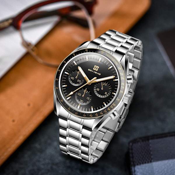 BEN NEVIS SPEEDMASTER Automatisk datumhastighet Watch för män Mode Quartz Exakta kopior lyxmärken Sport golden