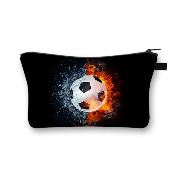 Cool fotbolls-/fotbollsmode förvaringsväska Kvinna Kosmetikväska Organizer Bärbar sminkväska för resor Tonåring Pojke Present shzbzhuqiu3