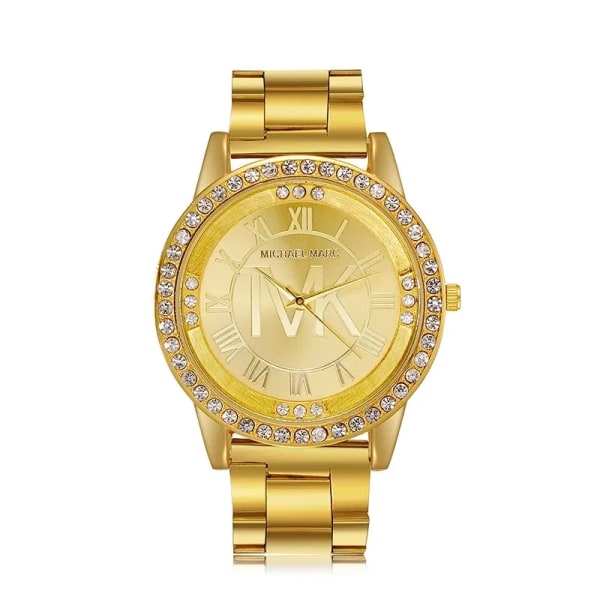 Lyxmärke Watch 2023 Nytt Mode Enkelt Watch Damer Stor Urtavla Quartz Klocka Armband Diamantklocka Gold
