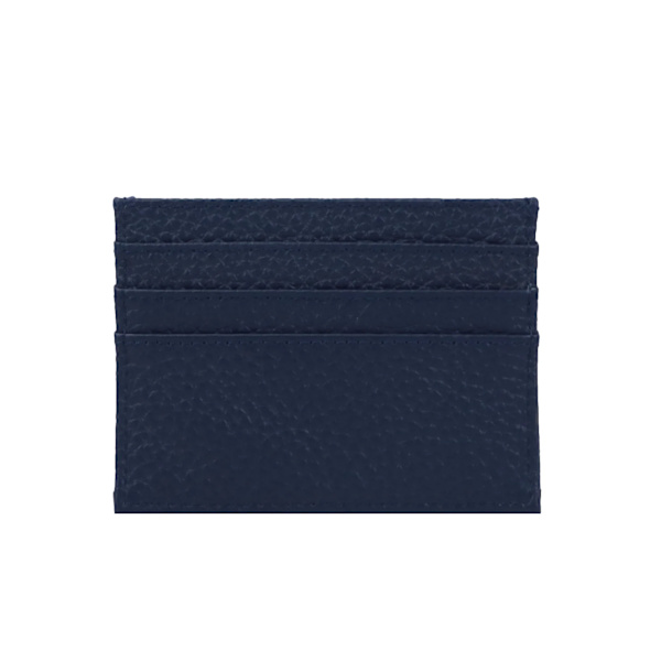 Anpassad 100 % koläder Pebble Mönster Kreditkortshållare Smal plånbok Män Kvinnor Plånbok Pocket Card Custom Initial Letters Case navy 0695