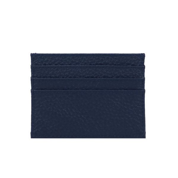Gratis anpassad läderkorthållare 100 % koläder kreditkortshållare Smal plånbok Herr Kvinnor Plånbok med 6 kortplatser 0695 navy blue