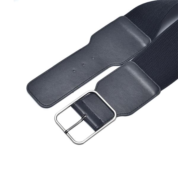 Stretchigt brett midjebälte Dam Elastisk Klänning Cummerbund med nål Spänne Stretch Mode Cinch-bälten 7.5CM zhenkou-WT 85cm(75cm to 95cm)