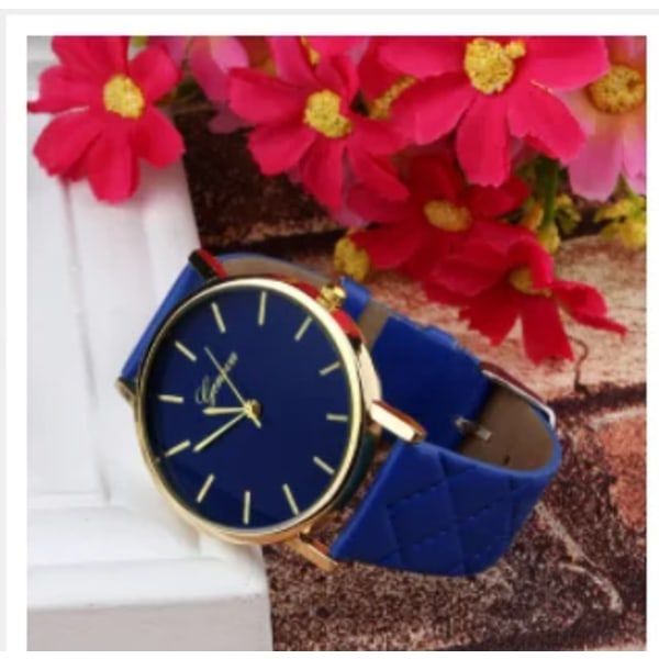 2021 Mode Enkel Quartz Watch Dam Armbandsur Dam Armbandsur Klocka Quartz-klocka Relogio Feminino Montre Femme DressA40 Blue