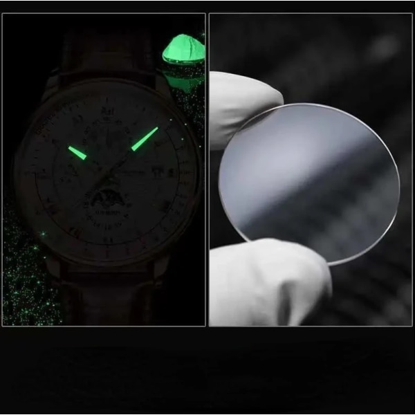Mekaniska armbandsur för män Watch för män Business Bältesklockor Herrklockor Äkta vattentäta märkesklockor Herrklockor PZJ000902