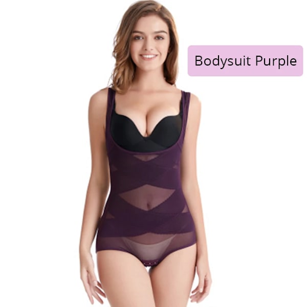 CXZD Kvinnor Post Natal Postpartum Bantning Underkläder Shaper Recover Bodysuits Waist Trainer Sexig korsett Bodysuit Purple XXXL