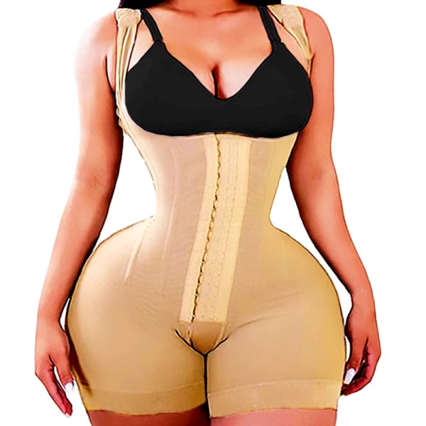 AfruliA Bodysuits Shapers Underbyst Waist Trainer Sexig Butt Lifter Full Body Shaper Control Trosor Colombian Shapewear apricot briefers XXXL