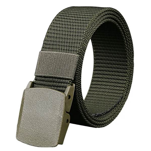 Män Kvinnliga Jeans Bälte Militär Nylon Justerbart Bälte Utomhus Resor Taktisk Midjebälte Metall Unisex Spänne Byxor Byxor 120cm Green 120cm