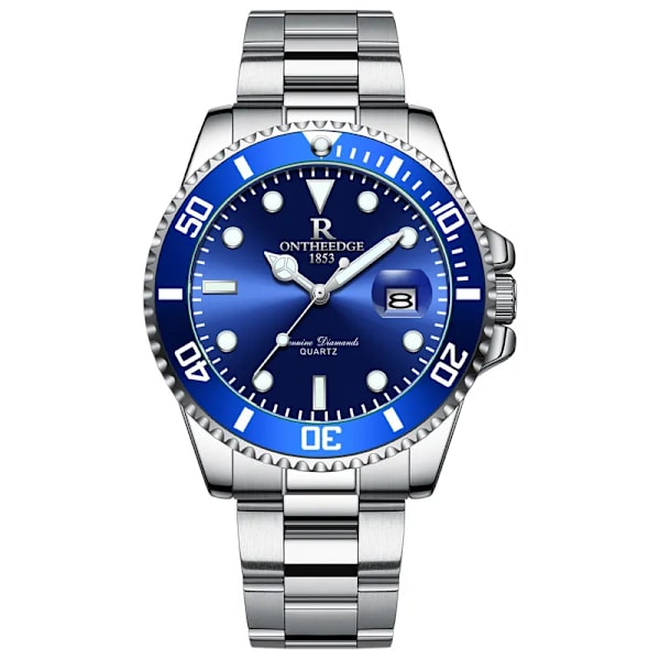2022 Nya Herrklockor Toppmärke Lyx Mode Grön watch Herr Lysande Vattentät Datumklocka Sport Herr Quartz Armbandsur Blue