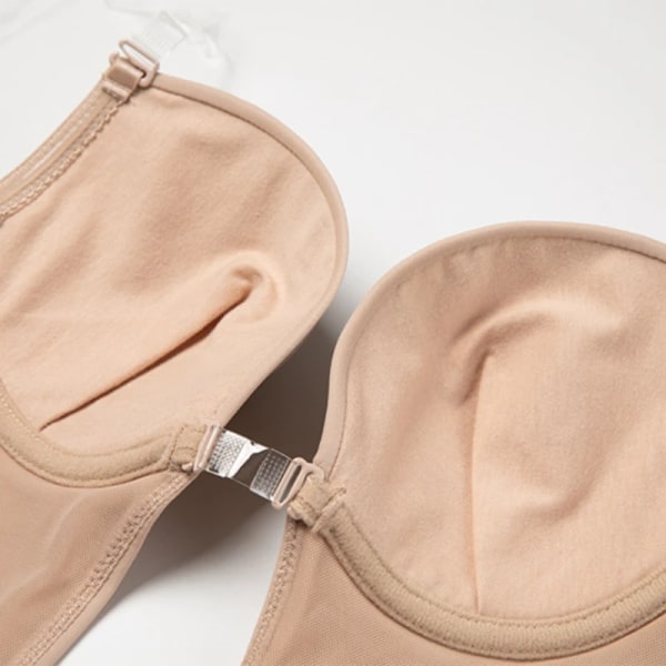 Full Body Shapewear Dam Deep V Sexig Cabriolet BH Stringform Bär Rygglös Osynlig Push Up BH Underkläder Bantningskorsett 2pads L(36or80)