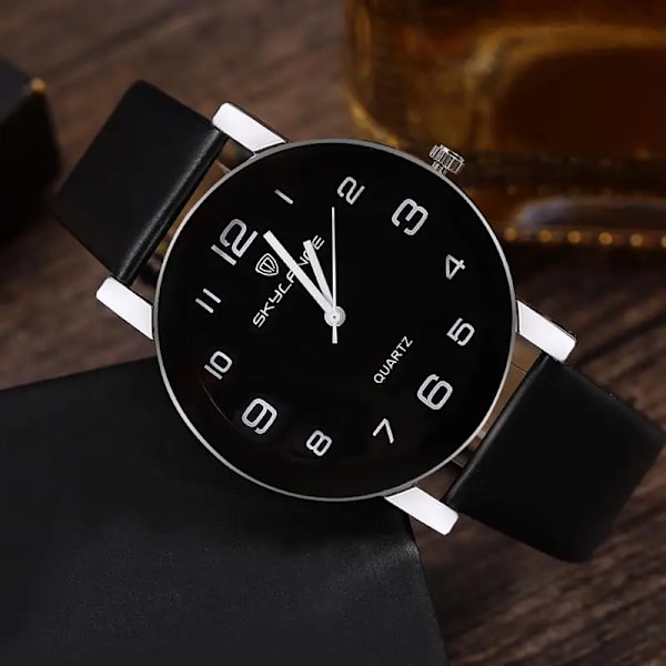 Watch Dammode Läder Svart Quartz Handled Casual Damklocka Relogio Feminino Reloj Mujer 2022 black