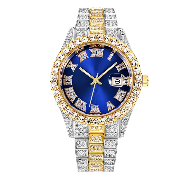 Relogio Masculino Herrklockor Lyx Watch Rostfritt stål Diamant Mode Lysande klocka Watch Kalender 2023 Watches-V1278-3