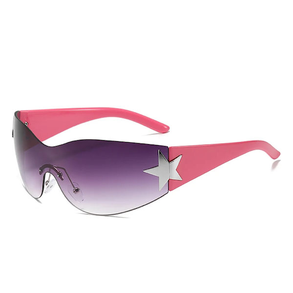 Modedesigner Solglasögon Dam Lyx Trendiga y2k Solglasögon Kvinna Shade Rosa glasögon Goggle 2000-talet lentes de sol mujer pink purple as shown