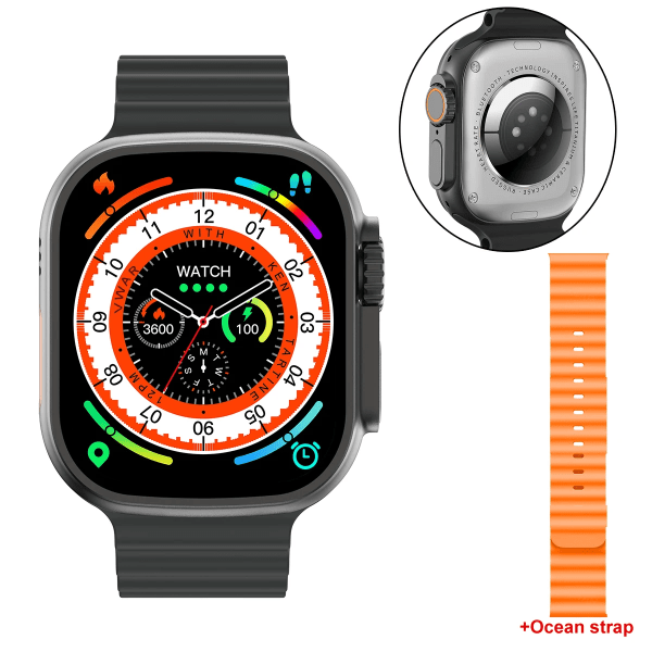 VWAR Ultra 9 Plus Smart Watch 1:1 49mm Storlek 2.2\ Black Ocean Orange