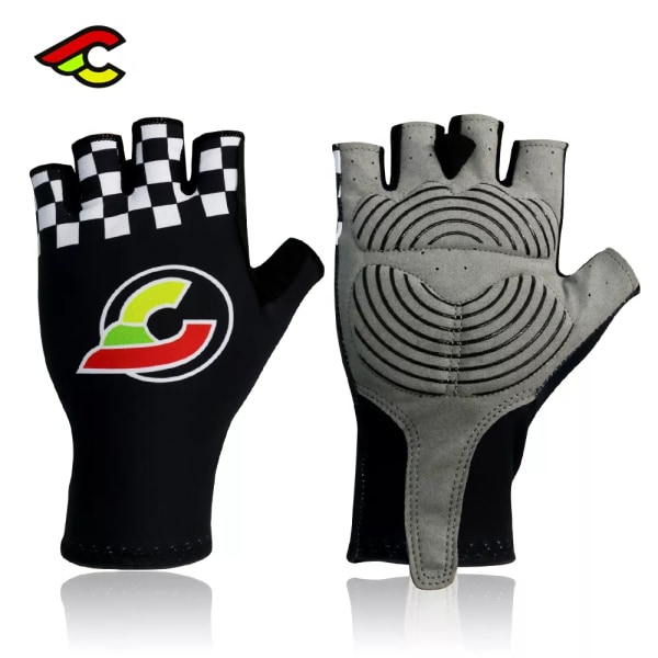 Cykelhandskar Summer Half Finger Herr Dam Sport Stötsäkra cykelhandskar Gel MTB Cykelhandskar Svarta Halkfria gymhandskar Glove-F(.1237) XL(.1237)
