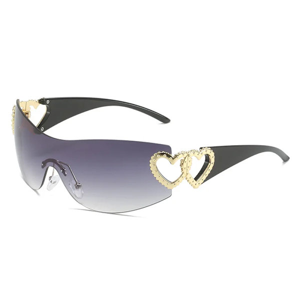 Modedesigner Solglasögon Dam Lyx Trendiga y2k Solglasögon Kvinna Shade Rosa glasögon Goggle 2000-talet lentes de sol mujer silver gradient gray as shown