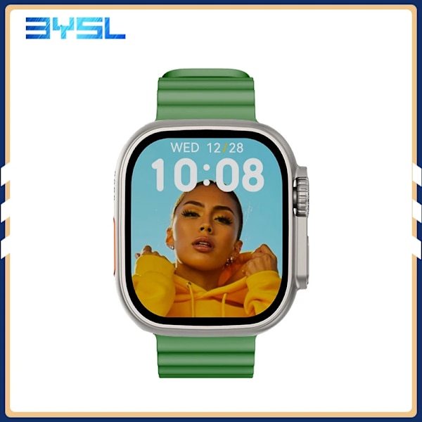 BYSL Ultra Smart Watch Series 8 Answer Call 1:1 49mm IP09 Ultra Smartwatch Sport Trådlös Laddning Herr Dam PK KD99 S8 W69 silvery green IP09 ULTRA
