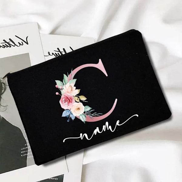 Personlig sminkväska Anpassat print Sminkväska Organizer Bröllopsfest Brudpresenter Organizer Tvättförvaringspåse D3pinkS