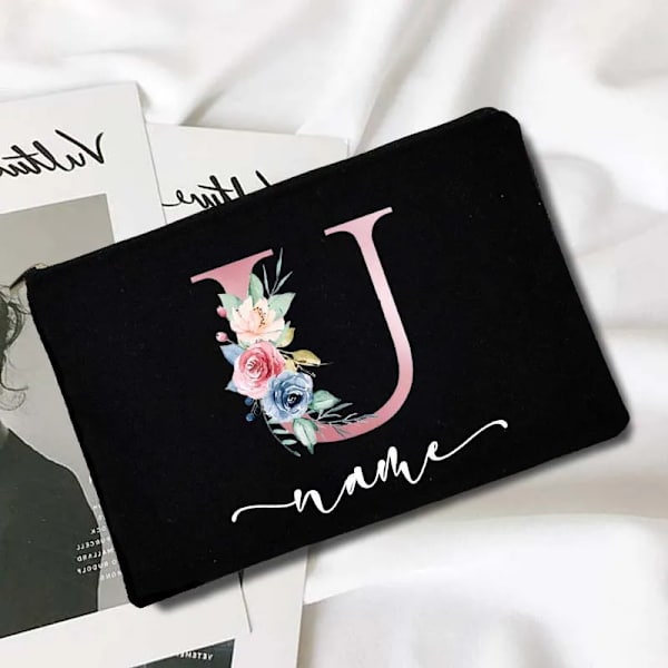 Personlig sminkväska Anpassat print Sminkväska Organizer Bröllopsfest Brudpresenter Organizer Tvättförvaringspåse D3pinkU