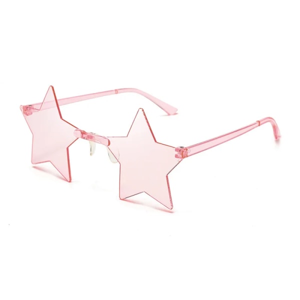 Star Shape Solglasögon Ljus Rolig Pentagram Candy One Piece Glasögon Multi färger Dekoration Fest Båglösa solglasögon C17 as picture