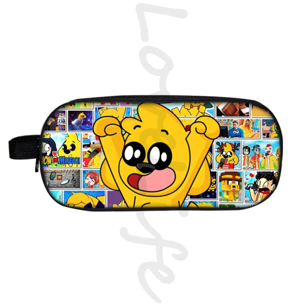Cartoon Game Compadretes Mikecrack Kosmetiska fodral Case Barn Pennlåda Stor kapacitet Pennväska Anime Blixtlås Pappersväska Type 7