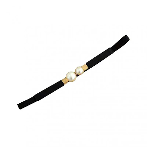 3Färger Tunn Mager Midjeband Bält Klänning Klänning Rem Klänning Dekoration Bälte Enkel Mångsidig Mode Kvinnor Guld Elastiskt spänne Black