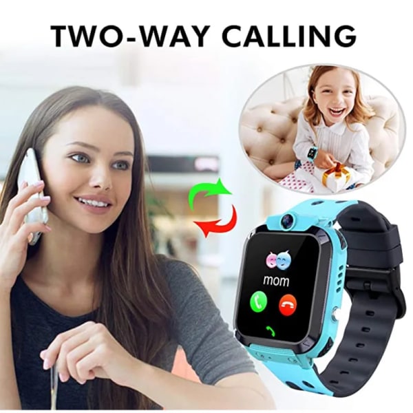 Barn Smart Watch 2/4G Sim-kort LBS Tracker SOS Kamera Barn Mobiltelefon Röstchatt Math Game Ficklampa Barn Smart Watch Sim q12(.483)