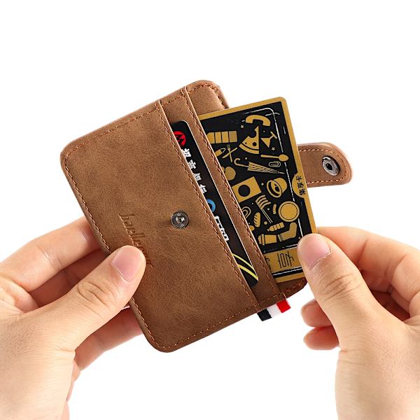 Mode för mäns PU-läder-ID Kreditkortshållare Plånbok Myntväska Business Slim Money Pocket- case Korthållare för flera kort C-coffee
