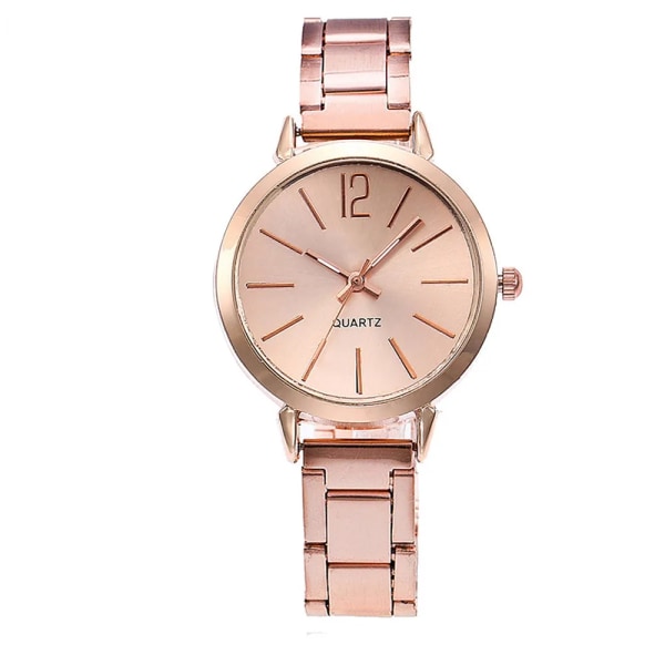 Lyx nya Relojes Para Mujer Enkel Urtavla Hålrem Watch Trend Armband Quartz Watch Studentklocka Relojes Para Mujer Rose Gold