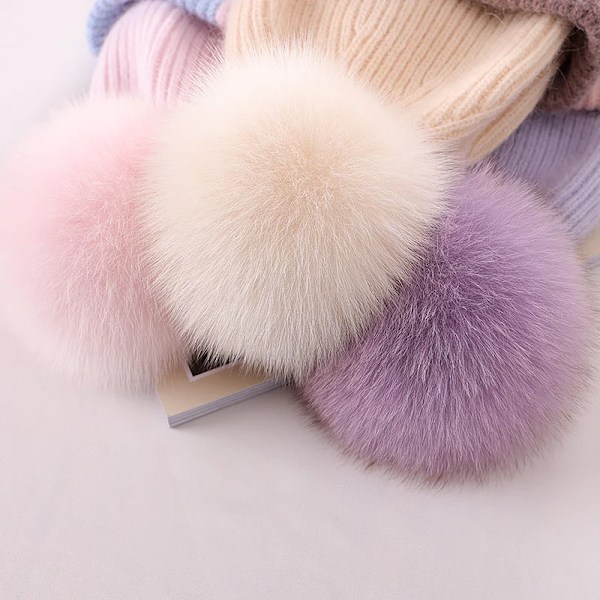 Ny Pom Pom-hatt med moderiktig sömnad i färg - vinterhatt för flickor och kvinnor - varma mössor av hög kvalitet med Pom Pom camel only hat 54-60cm