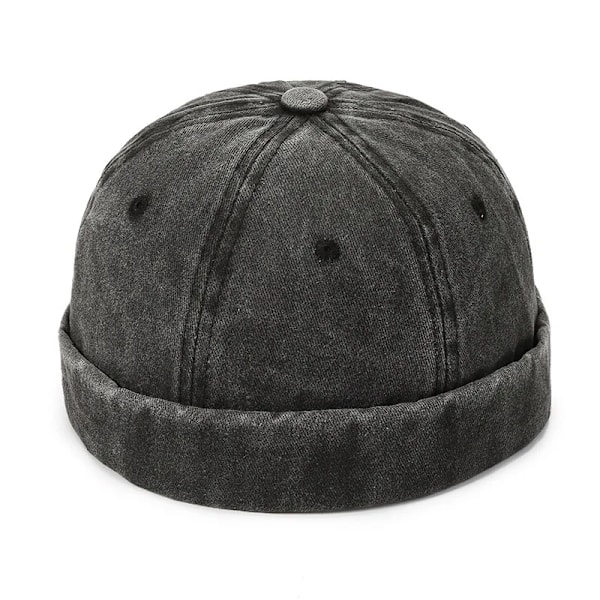 Modeherrar Bomulls Skullies Keps Vintage Kupolhatt Solid Street Bärbar Hatt Sommar Multifunktionell Beanie Hatt Hip Hop Hattar A1