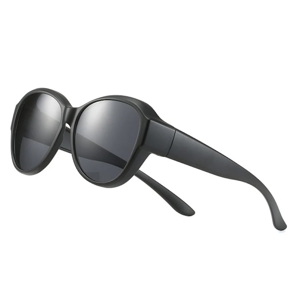 Polarized Fit Over Glasögon Solglasögon Män och kvinnor Nattkörning Glasögon Bär Fit Over Receptbelagda Glasögon FiskeglasögonUV400 Black TQ-1