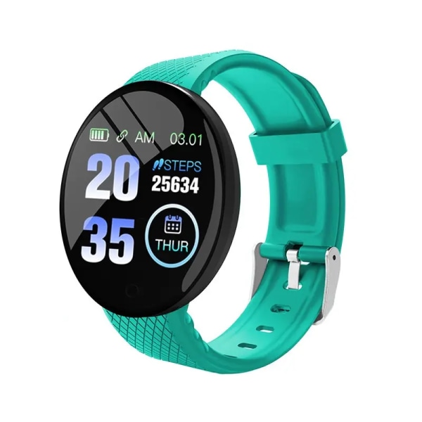 Smart Watch D18 Upgrade Herr Dam Smartwatch Armband Puls Blodtryck Fitness Tracker Sport Smartband För IOS Android Green