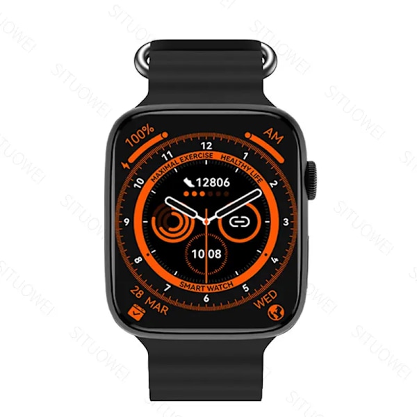 Smart Watch Series 8 Bluetooth Call 1.9\ Black-Ocean Band