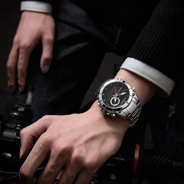 Relogio Masculino NAVIFORCE Toppmärke Herrklockor Mode Lyx Quartz Watch Herr Military Chronograph Sport Armbandsur Klocka Bule