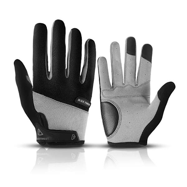 Vinter Höst Dam Cykelhandskar Full Finger Med GEL Pad Stötsäker MTB Mountain Vandring Cykel Cykel Handskar Black M