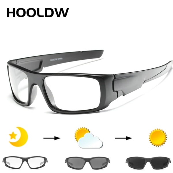 HOOLDW Polarized Photochromic Solglasögon Kameleontglasögon Män Kvinnor Antireflex Körglasögon Solglasögon Byt färg Glasögon B1057