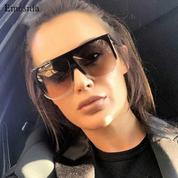 Sexiga fyrkantiga solglasögon Kvinnor Modemärke Oversized solglasögon Kvinna Svart Bruna nyanser för män Dam Lunette Femme Oculos C07 Grey Leo Tea