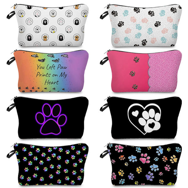 Tecknat djur print dam kosmetisk väska Pennväska för flickor Kvinnor Bärbar resor Toalettpaket Organizer Sminkväskor hz7218 Makeup Bag