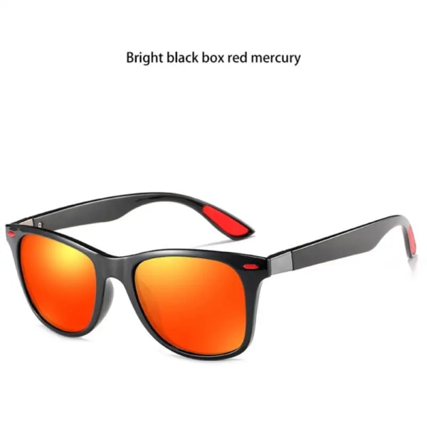 Klassiska Punksolglasögon Retroglasögon för män UV400 Körning Ridglasögon Utomhusklättring Fyrkantig ram Glasögon Fiskeskydd B04 Red flake