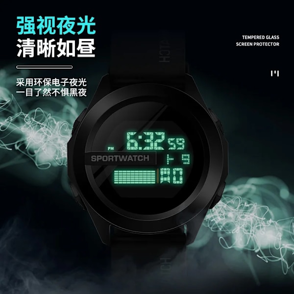 Ny Watch Watch Vattentät Lysande LED Digital Student Elektronisk Armbandsur relojes para hombre Cyan-blue