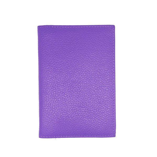 Passhållare i 100 % äkta läder Mjukt case Cover för passplånboken purple